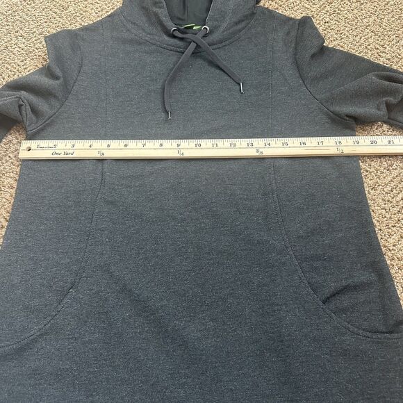 Roots 73 Hooded Pullover Sweatshirt Womens M Gray Hoodie Classic Long Length - Picture 9 of 11